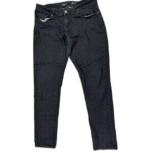 The Limited 917 Size 14 Womens Jeans Mid Rise Black straight Stretch